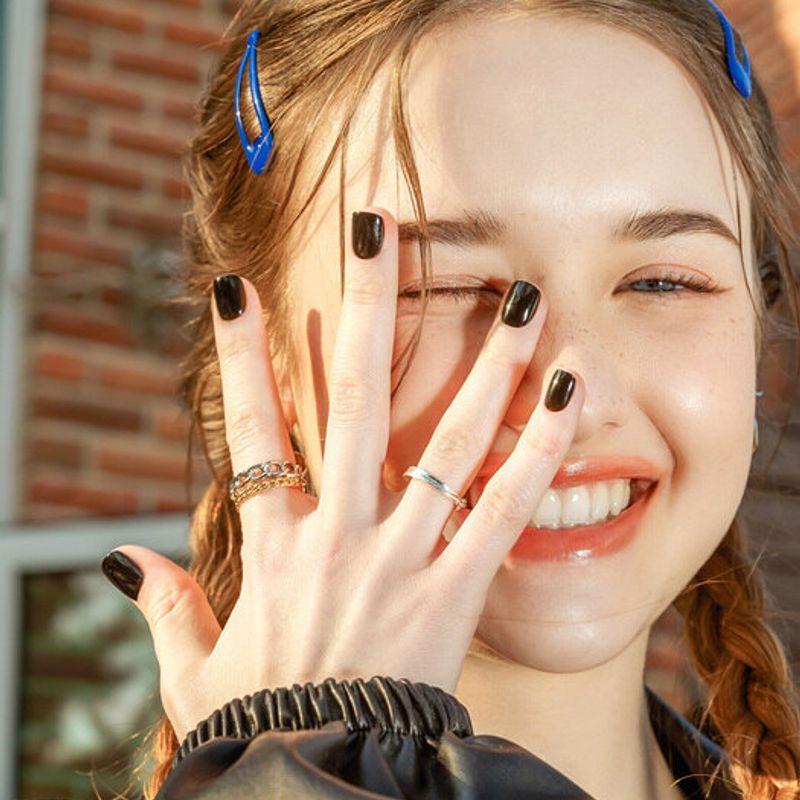 

Reusable Nail Tips Zero Black (Short Square)