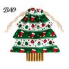 Christmas Party Favors Tree Shaped Gift Bags with Drawstring, Reusable Holiday Fabric Bags, Decorations Winter Goodie Storage Pouches for Present