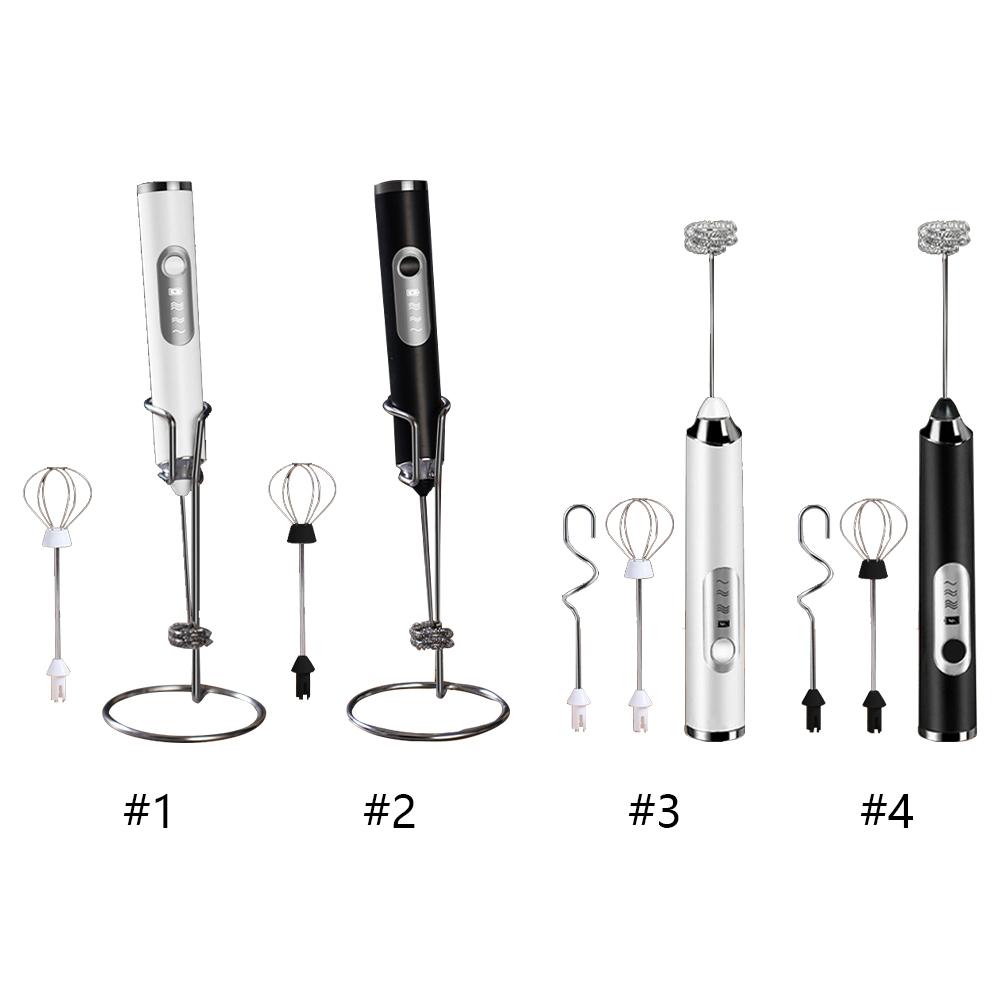 Coffee Milk Drink Egg Mixer Wireless Electrical Mini Coffee Maker Whisk Mixer Household 3 Speeds Stainless Steel Kitchen Gadgets
