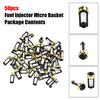 50Pcs Universal Fuel Injector Basket Filters High-Quality Material, Precision Filtration