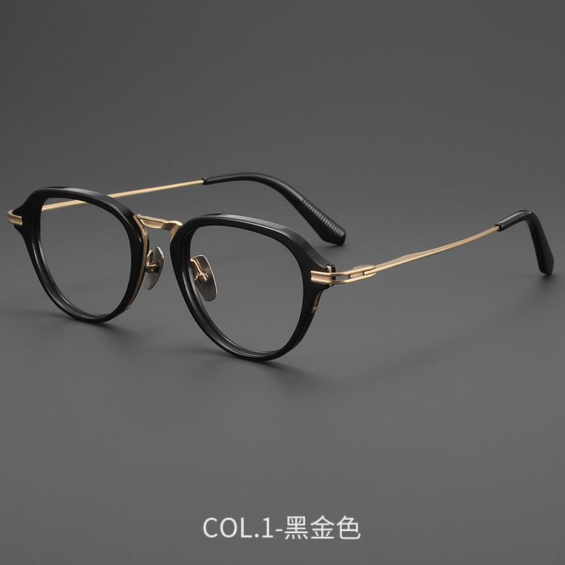 Японская черепаховая пластина для оправы очков от близорукости новая ретро титановая пластина оправа высокая степень глазная оправа мужская DTX-447