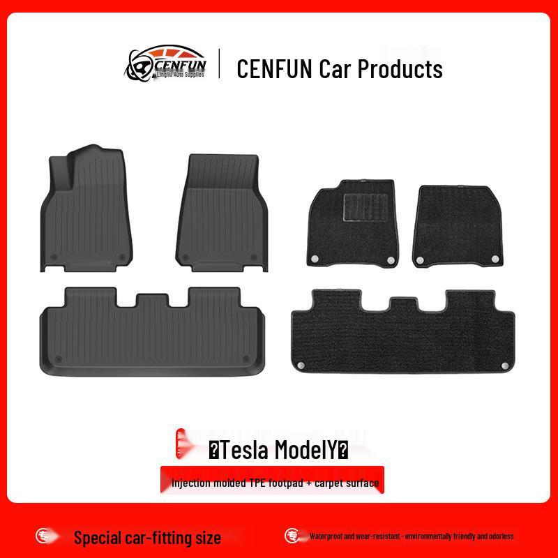 Tesla Model 3/Y Injection Molded Floor Mats - Original Trunk Mat for Left and Right-Hand Drive.