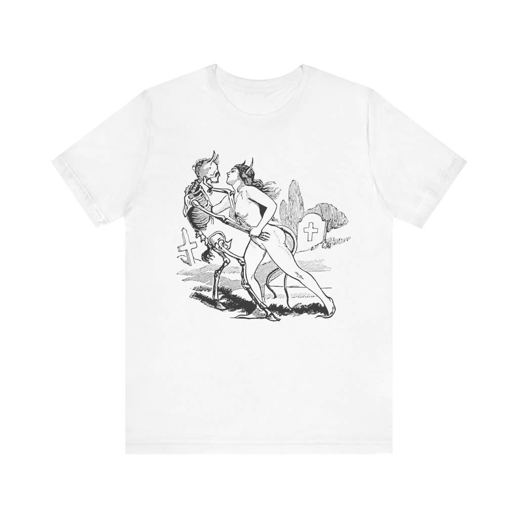 Unisex Clothing Unisex Witch Seduction Skeleton Martin Van Meir Art Vintage Voodoo Tee Mystery Tee Gothic Fashion Jersey Short Tee