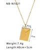 Stainless Steel Book-Shaped Pendant Necklace With Heart Clasp Women Ins Style Minimalist Locket Chain Jewelry