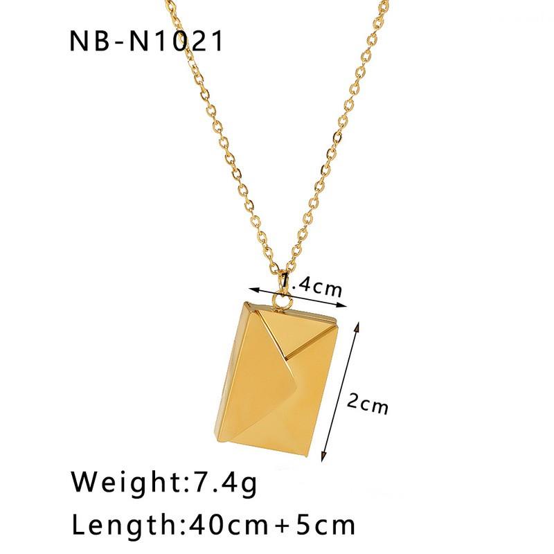 Stainless Steel Book-Shaped Pendant Necklace With Heart Clasp Women Ins Style Minimalist Locket Chain Jewelry