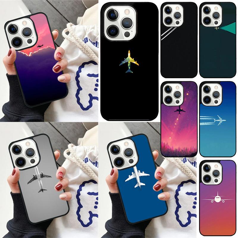 Aircraft Plane Airplane Phone Case For iPhone 17 Air 15 16e 14 13 Pro Max Coque 12 11 Pro Max PLUS cover