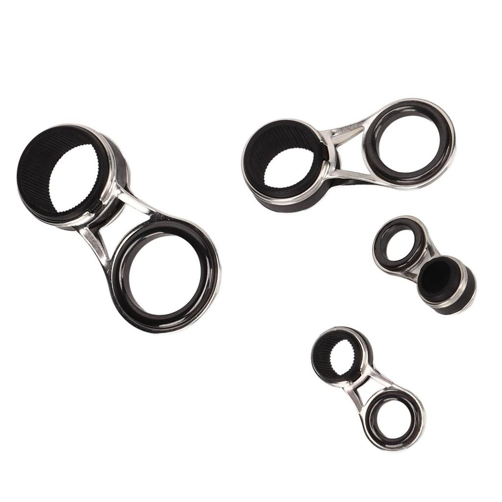 10pcs Lure Fishing Rod Guide Rings 5 Sizes Ceramic Stainless Steel Fishing Rod Eye Guide Set Casting Fishing Rod Tip Repair Kit