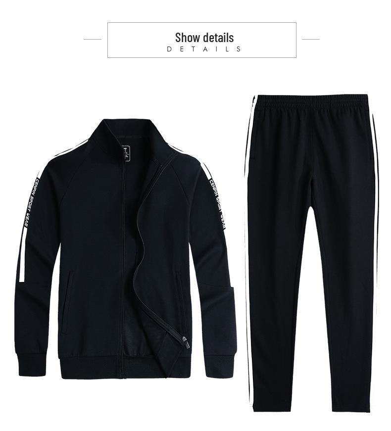 Spring & Autumn Unisex Korean-Style Running Casual Sportswear Set with Optional Logo
