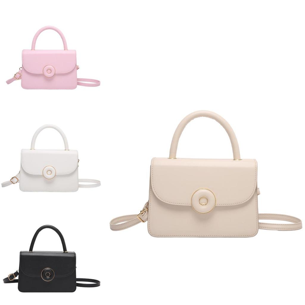 Korean Style Small Square Bag With Stitching Detail And Single Shoulder Strap