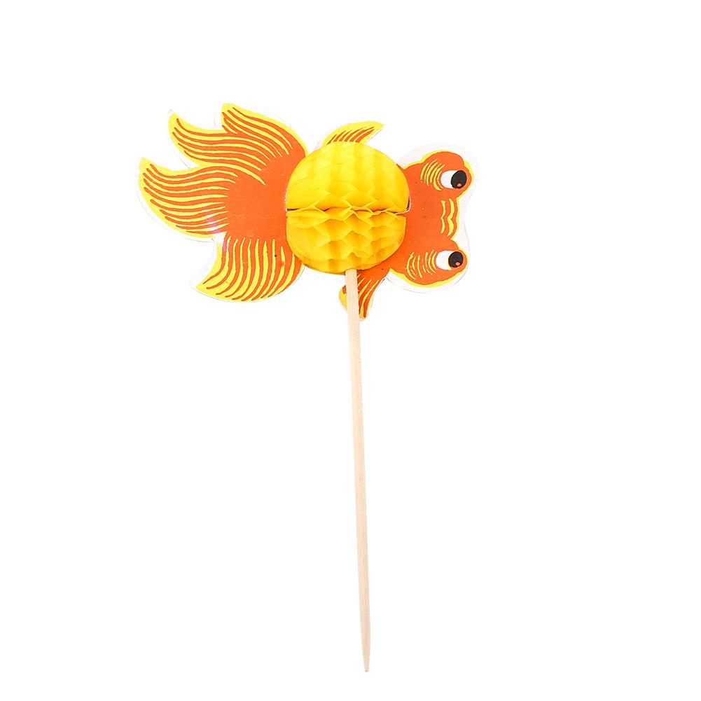 45pcs Colorful Drink Fruit Cake Sticks Picks Bar Party Club Decorations Goldfish