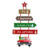 Reusable Holiday Door Hanger Santa Design Christmas Celebration Paper Decors