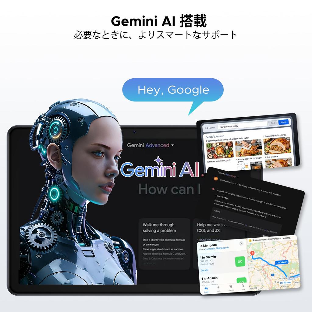 Tablet with 6 Included P10 Android 16 Tablet Gemini AI Function 48GB RAM 128GB ROM 2TB Expandable HD Resolution 90Hz Refresh Rate 7000mAh Widevine L1