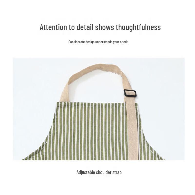 Dapeng Cotton Linen Striped Apron