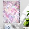 Japanese Animation Tapestry Mandala Carpet Cartoon Tarot Girl Kimono Wall Carpet Kawai Decoration Wall Hanging