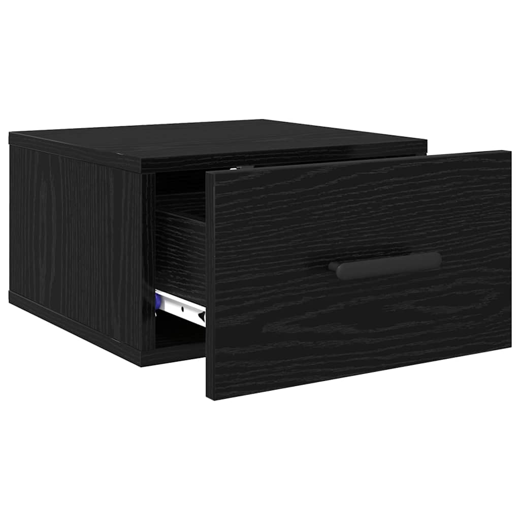 Nightstand 2 pcs Black Oak Effect 35 x 35 x 20 cm