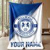Millwall Custom Name Text Flannel Blanket Soccer Logo Personalized Fleece Throw Blanket Special Gift For Sofa Bedroom Home