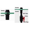 20~50mm Black PVC Pipe Thicken Connector Water Tank Inlet Outlet Joint Drain Irrigation Adapter Joint Aquarium Tank Accessories