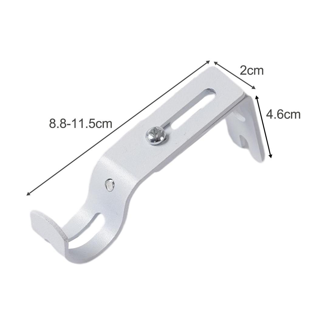 Curtain Rod Bracket Single Rod Bracket for Wall Universal Curtain Rod Holder for 1inch Drapes Rod Curtain Rod Hook with Screws