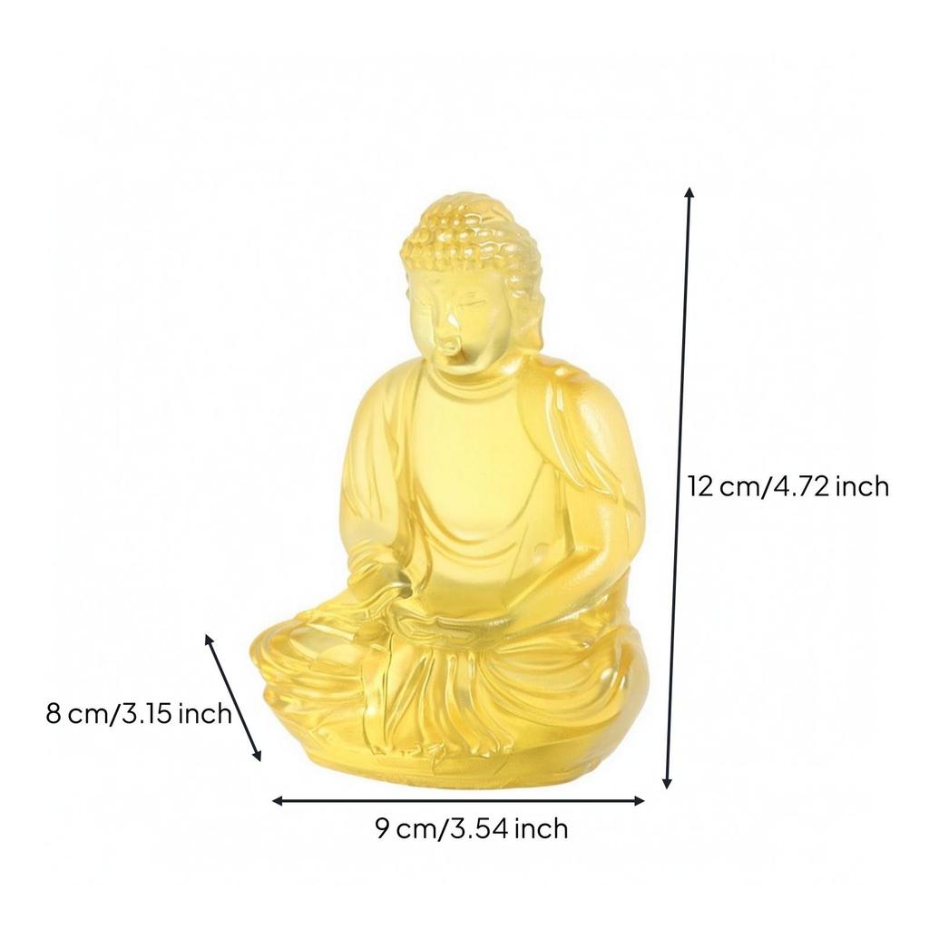 Seated Buddha Statue Ornament Decorative for Temple, Desks