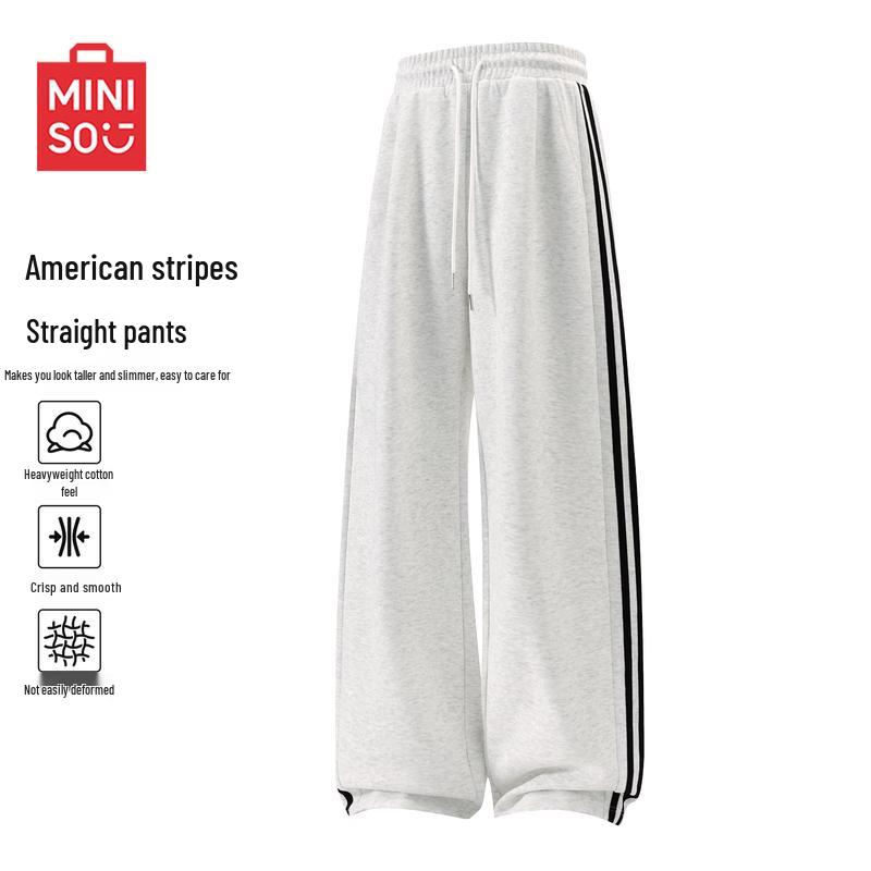 

MINISO Men s American Style Straight-Leg Sweatpants XL