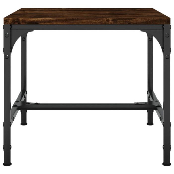 819406 vidaXL Table d'appoint Chêne fumé 40x40x35 cm Bois d'ingénierie