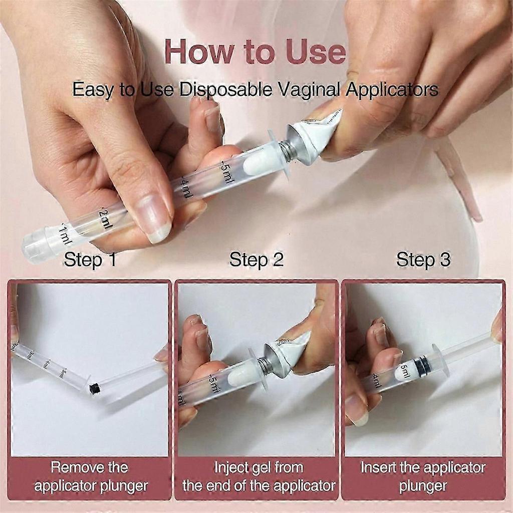 40-Pack Disposable Applicators for Vaginal Cream, Suppository, and Lubricant Use