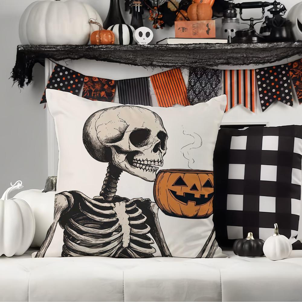 Fashion print H-Halloween Pillow Case Office Cushions Suitable For Sofa Car Bedroom Decorative Cushion Cover
