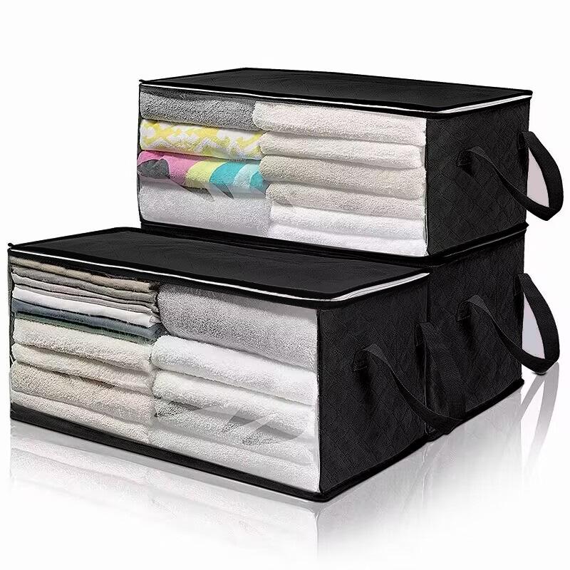 Durable Cotton Quilt & Clothes Organizer Bag for Storage & Moving