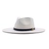 Europe, America, Autumn and Winter New M Standard Big Eaves Peach Heart Concave Convex Top Fashion Flat Top Hat Women's Woolen Jazz Hat