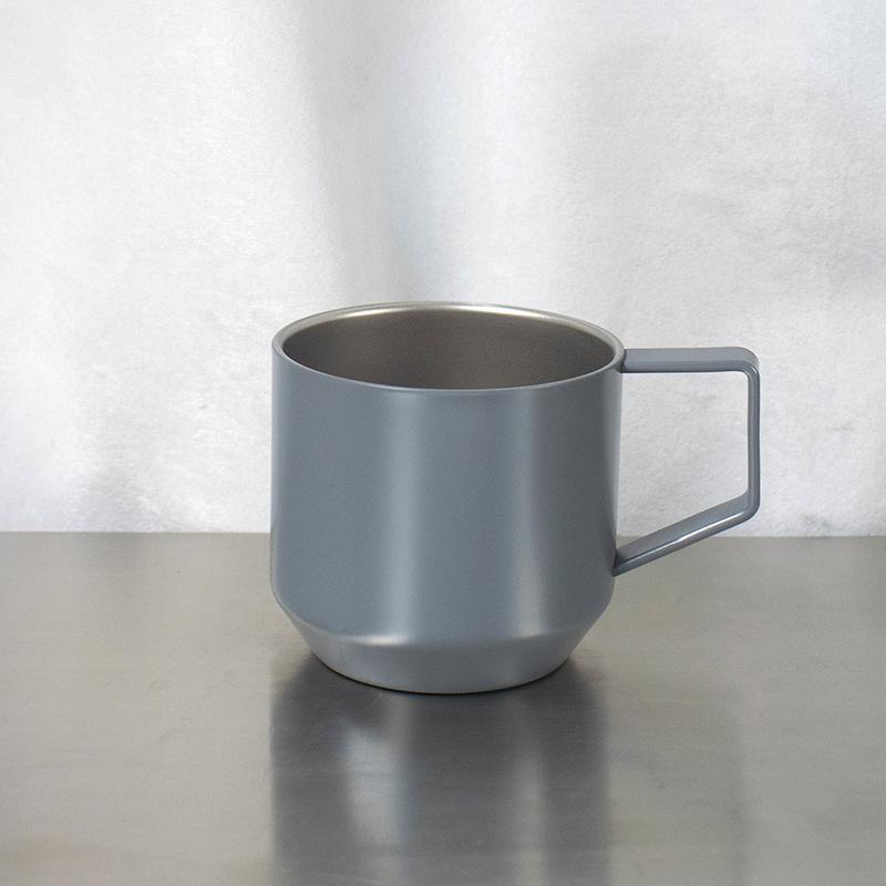 stainless steel coffee cup, double-layer heat-insulated water cup 304 mug promotional gift, office desktop water cup.