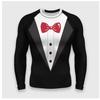Suit Imitation 3D T-shirt For Men's Street Hip-hop Cosplay Funny And Personalized Round Neck Long Sleeved Fashion Casual New Top