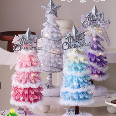 Plush Holiday Christmas Tree Decoration Miniature Figurine Ornament For Housewarmings Party And Seasonal Display Decors