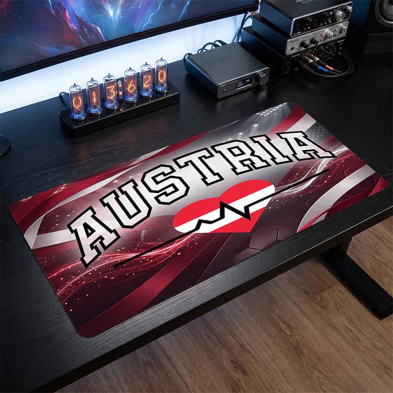 Austria Football Crest Mouse Pad, Extended Non Slip Rubber Desk Mat for Gaming Office Laptop Fan Gift