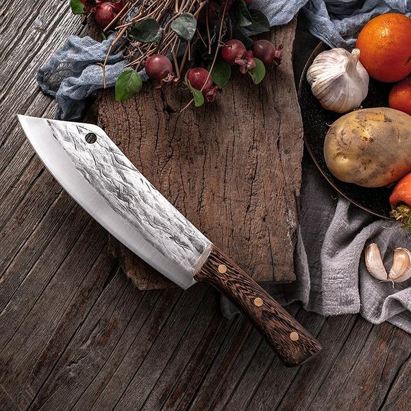 Forged Boning Knife Butcher Knife Kitchen Stainless Steel Meat Chopping Knife Serbian Chef Slicing Cutter Knife Cooking Tools