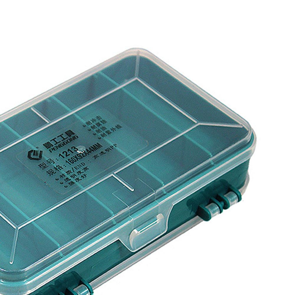 Double-Side Small Parts Storage Case Plastic Compartment Tools Box Hardware Organizer for Screws Nuts Nails Bolts Jewelry