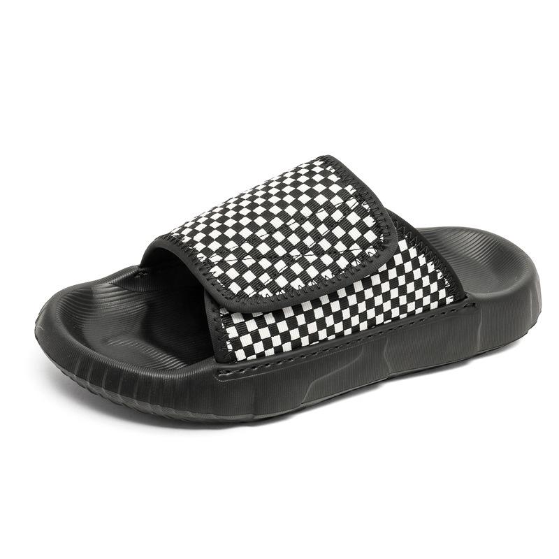 

Европейские тапочки для станции мужские летние туфли на платформе бренда Tide, одно слово из интернет-знаменитости, мужская пляжная обувь 371245-J 38 чёрный