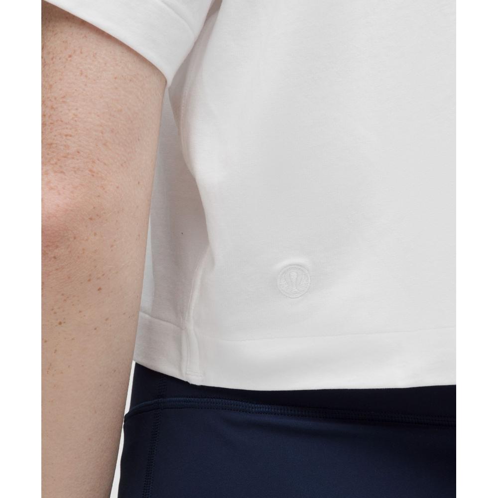 Lullulemon All Yours Cotton Crop T-Shirt Wht