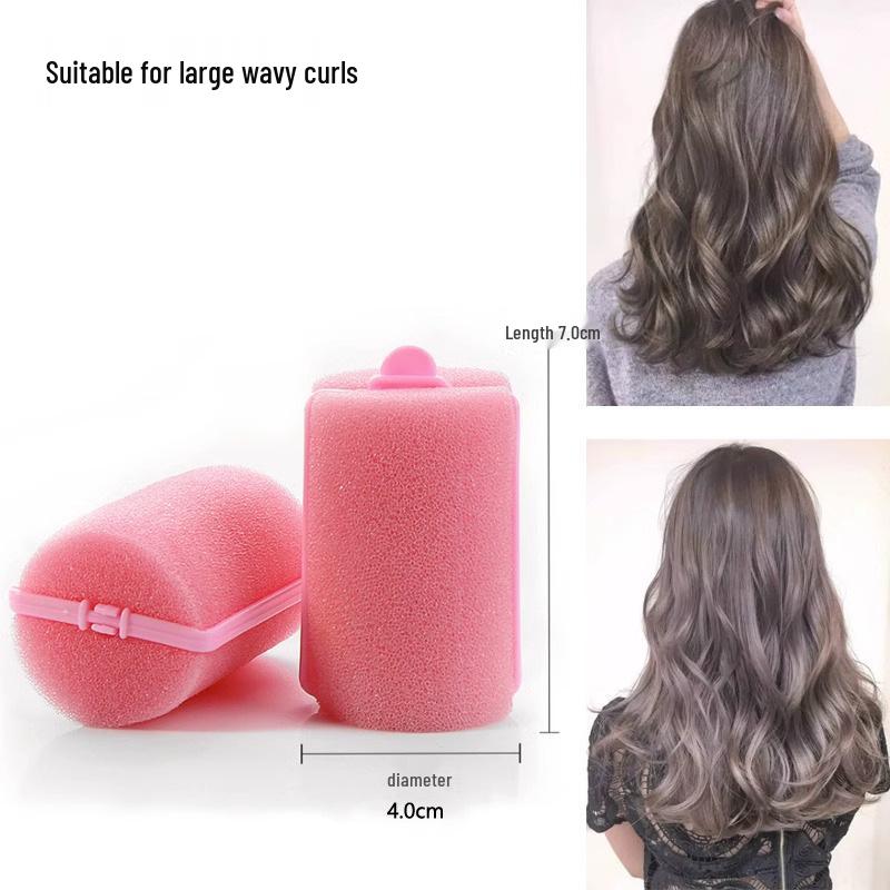 Large Soft Foam Magic Hair Rollers - No Heat Styling Curlers
