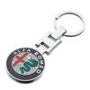 Zinc Alloy Key Ring Keychain Car Logo Accessories For Alfa Romeo Giulietta GT 159 147 156 Mito Brera Giulia F1 Stelvio Volante TM4