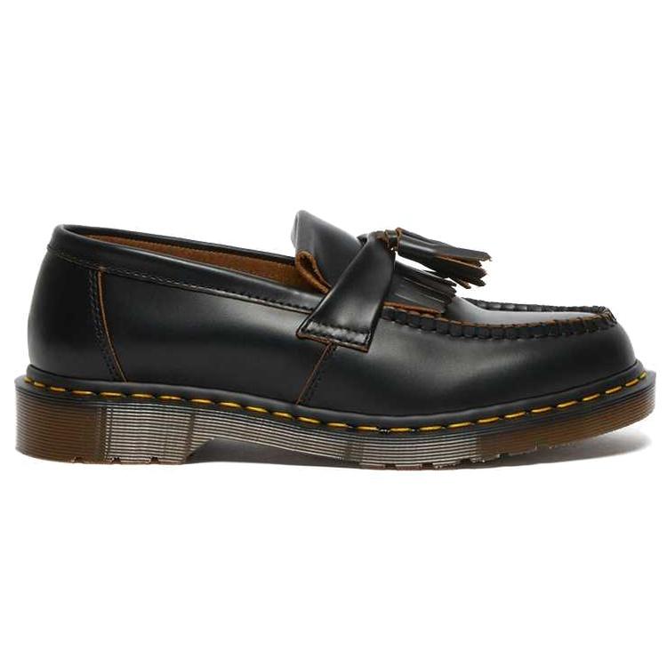 Dr. Martens Vintage Made In England Quilon Leather Tassel Loafers 'Black' Men's 26891001