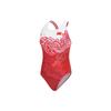 Li Ning Color Block Knitted Sleeveless One-Piece Swimsuit Women Swimwear Bull-Red ASLT022-1