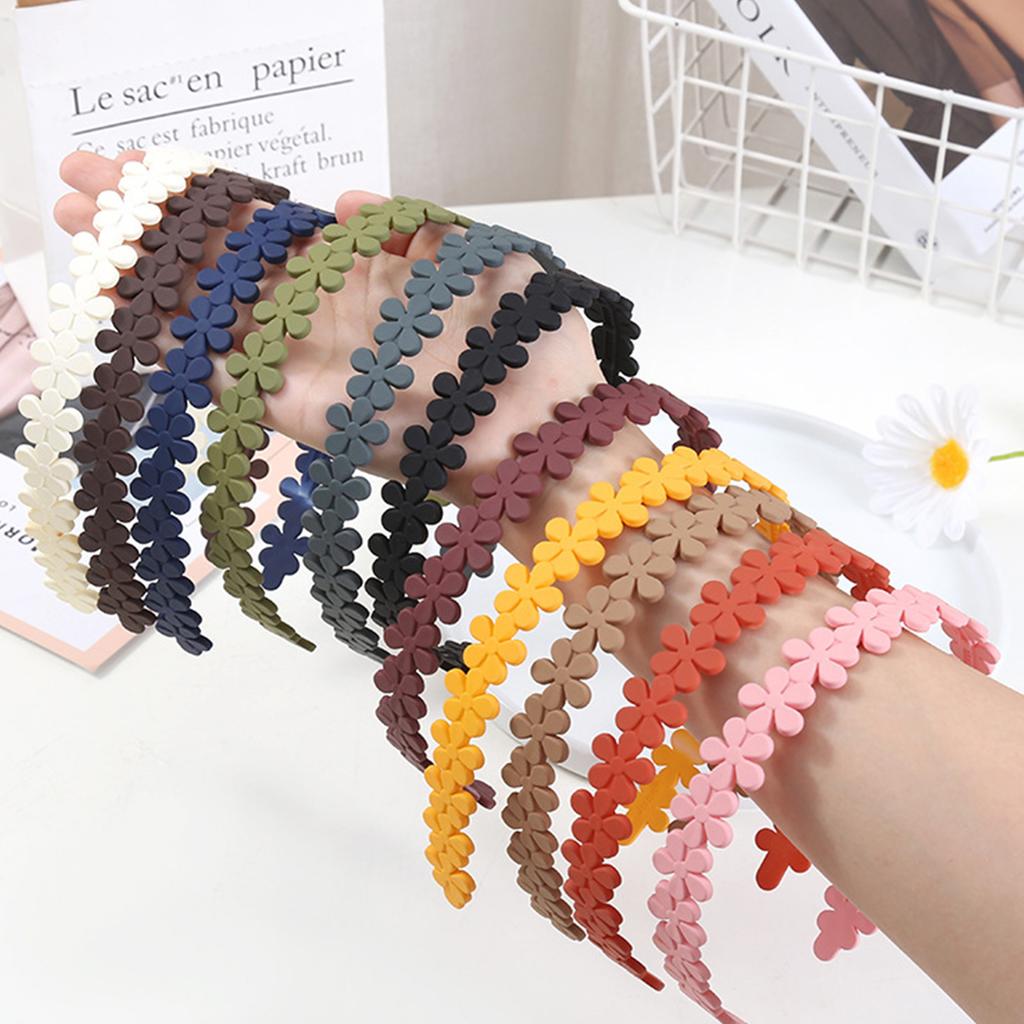 Colorful Flower Hair Hoop Girl Sweet Cute Broken Bangs Hairband For Children Daily Party Dress Up Hair Accessories Gift