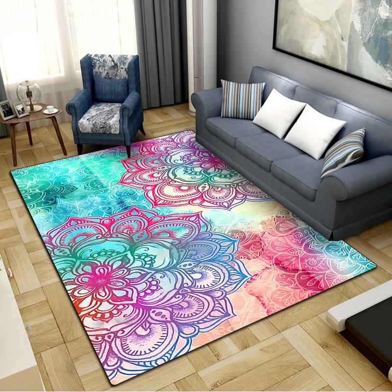 Mandala Carpet Rug for Living Room Bedroom Home Sofa Decoration,Kids play Non-slip Floor Mat