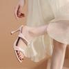 Fashion Shoes for Women Summer New Breathable Square Head Sexy High Heel Sandals Outdoor Open Toe High Quality Fashion Slippers