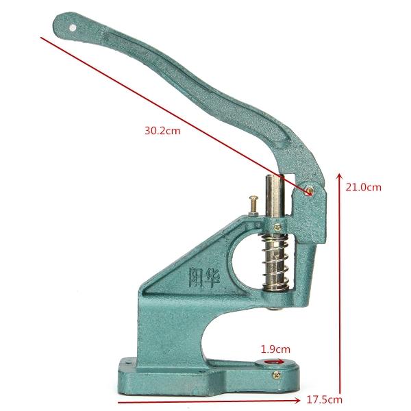 

Hand Press Machine Craft Clothing Grommet Kit 3 Dies 900 Grommets DIY Manual Tools Kit New Green Heavy Grommets Eyelets Punch