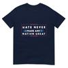 Hate Never Made Any Nation Great Funny AntiTrump 2020 Gift TShirt