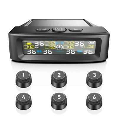 Avutrel Lastik Basıncı Monitörü, 6 Tekerlekli Lastik Basıncı Sensörü, TPMS, 6 Farklı Sesli Alarm,
