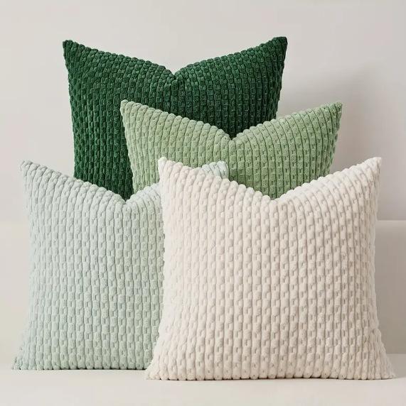 Short Corduroy Pillow New Pillow Cover Modern Nordic Ins Style Cushion Solid Color Cushion