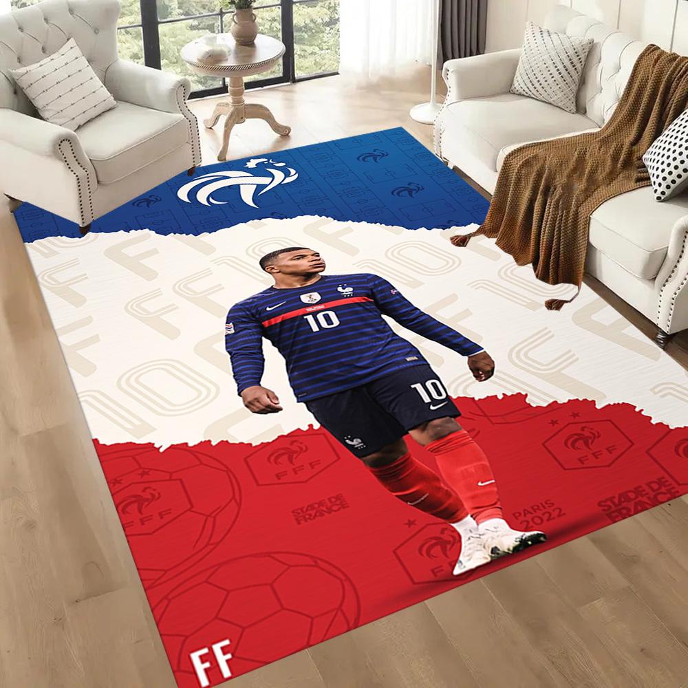 Mbappe 121 Floor Rug Office Rug Suitable for Decorate Room Living Rooms Kitchen Game Room Antislip Carpet Office Home Decor