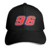 Jake Dixon Number 96 Baseball Cap Contrast Two Tone Brim Snapback Flat Bill Strapback Dad Hat